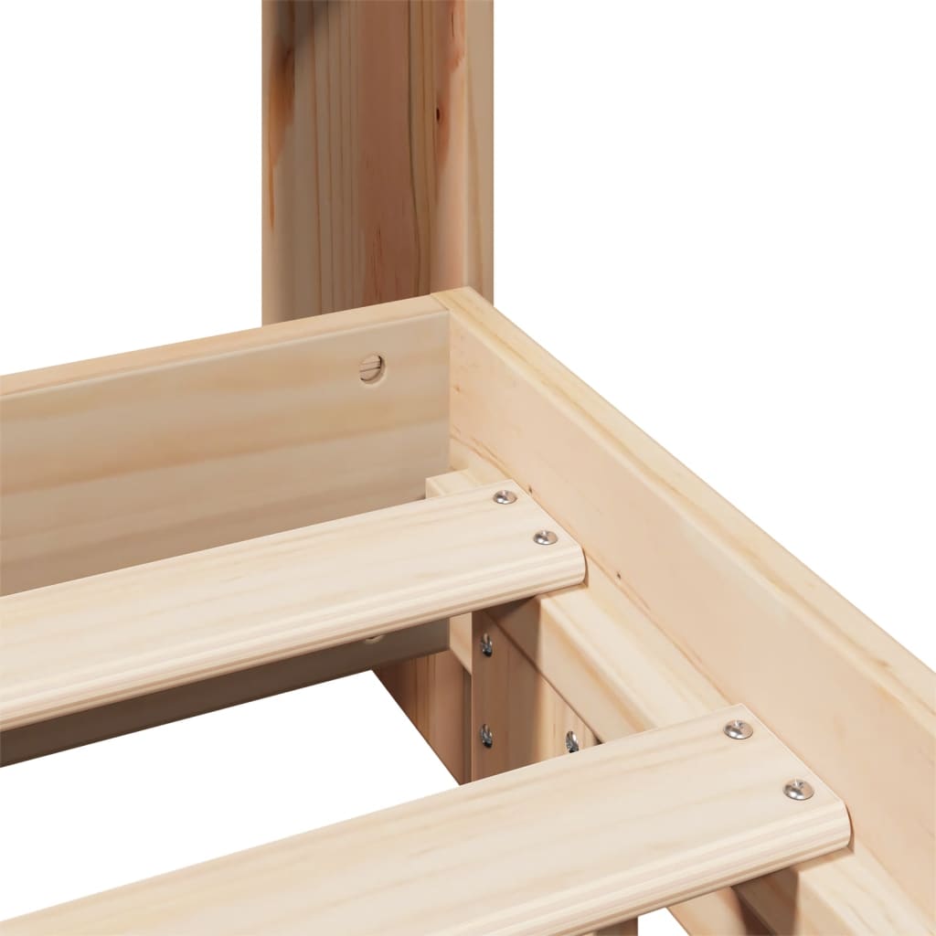 Bed Frame without Mattress 150x200 cm King Size Solid Wood Pine