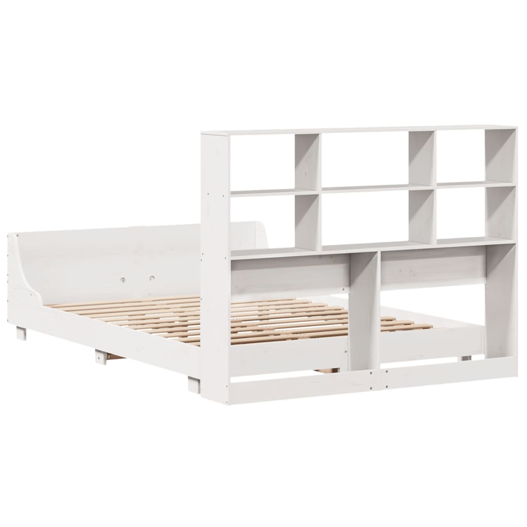 Bed Frame without Mattress White 120x200 cm Solid Wood Pine