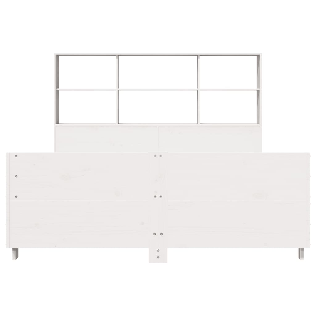 Bed Frame without Mattress White 140x190 cm Solid Wood Pine