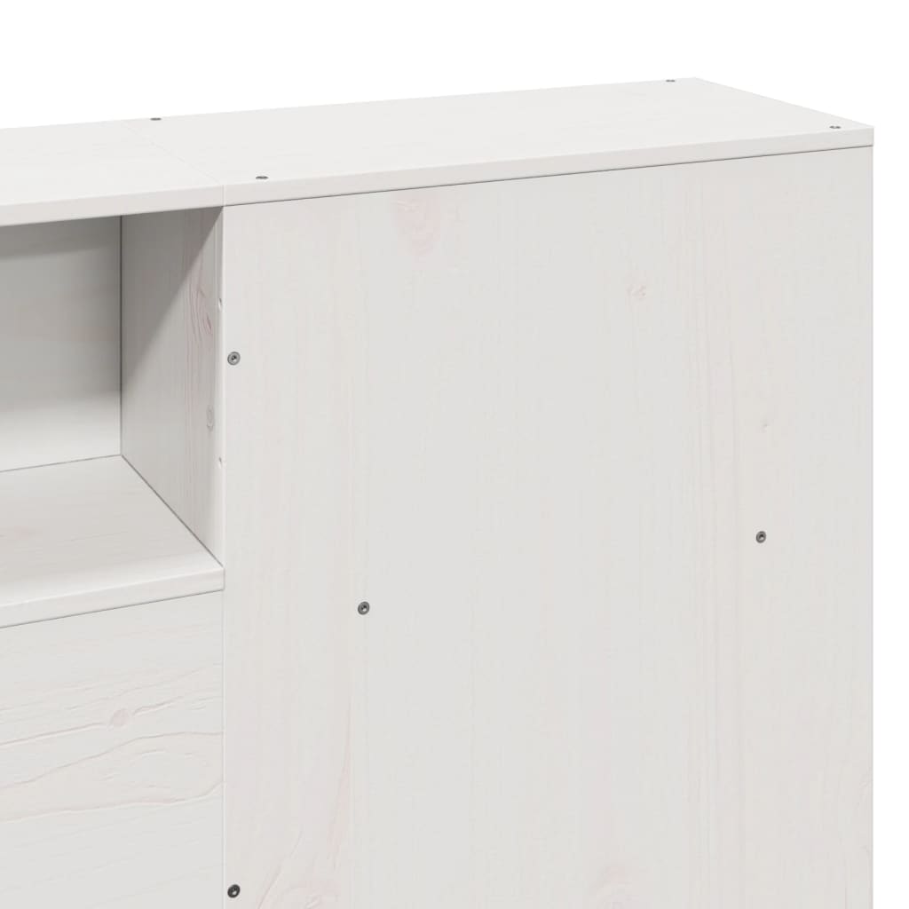Bed Frame without Mattress White 200x200 cm Solid Wood Pine