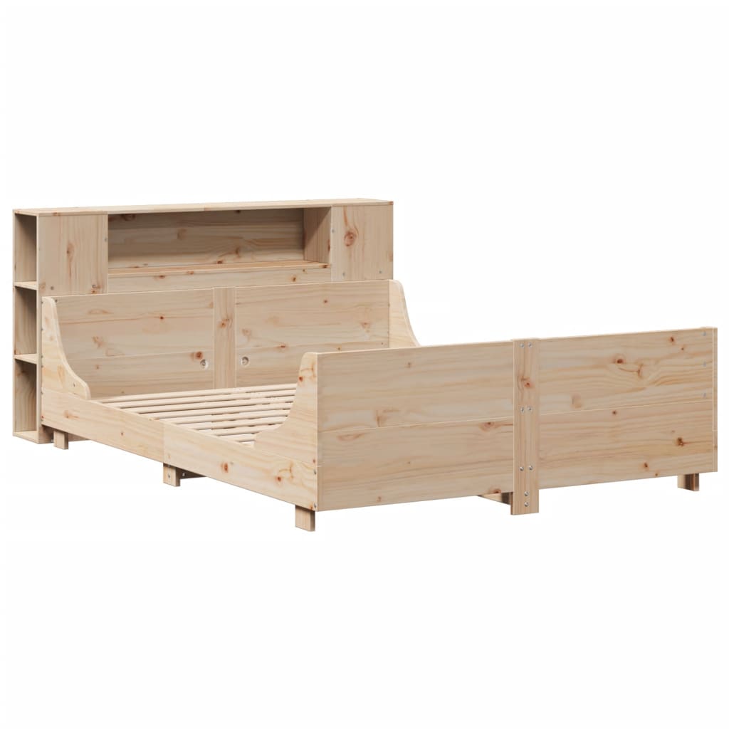 Bed Frame without Mattress 160x200 cm Solid Wood Pine