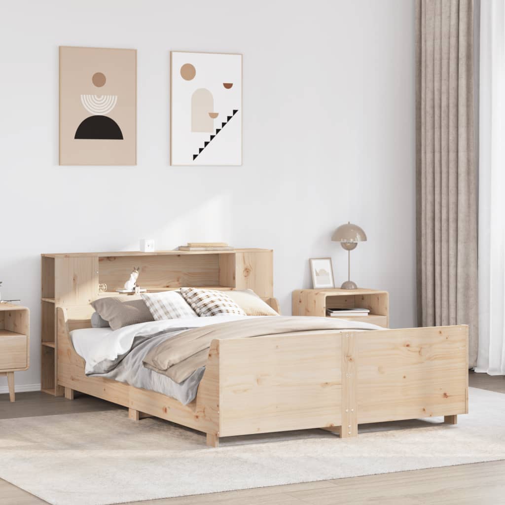 Bed Frame without Mattress 160x200 cm Solid Wood Pine