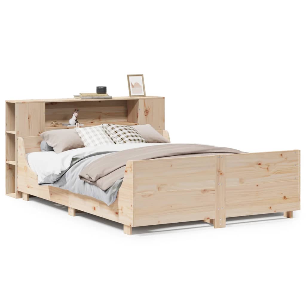 Bed Frame without Mattress 120x200 cm Solid Wood Pine