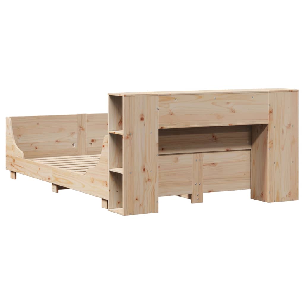 Bed Frame without Mattress 120x200 cm Solid Wood Pine