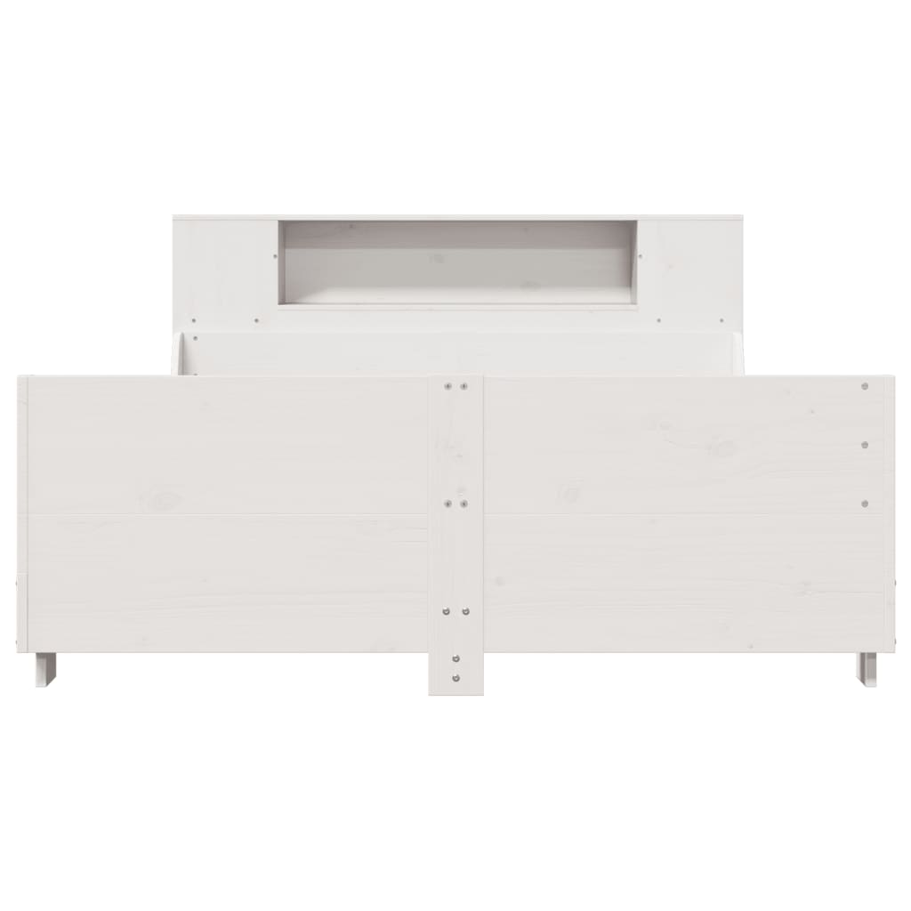 Bed Frame without Mattress White 120x200 cm Solid Wood Pine