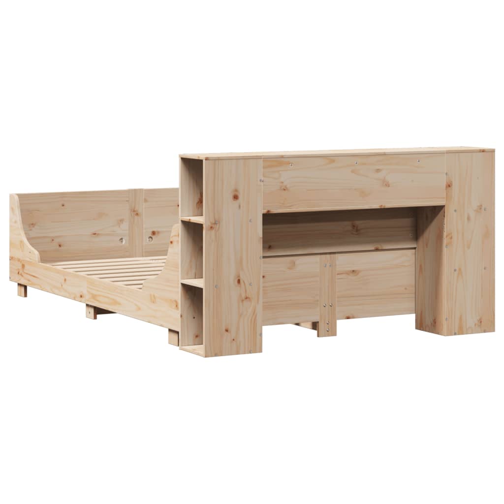 Bed Frame without Mattress 120x190 cm Small Double Solid Wood Pine