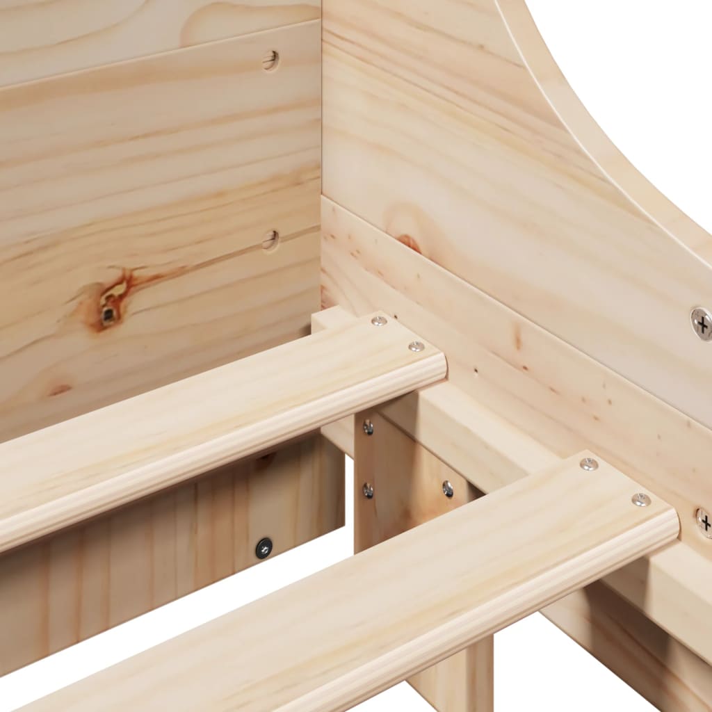 Bed Frame without Mattress 120x190 cm Small Double Solid Wood Pine