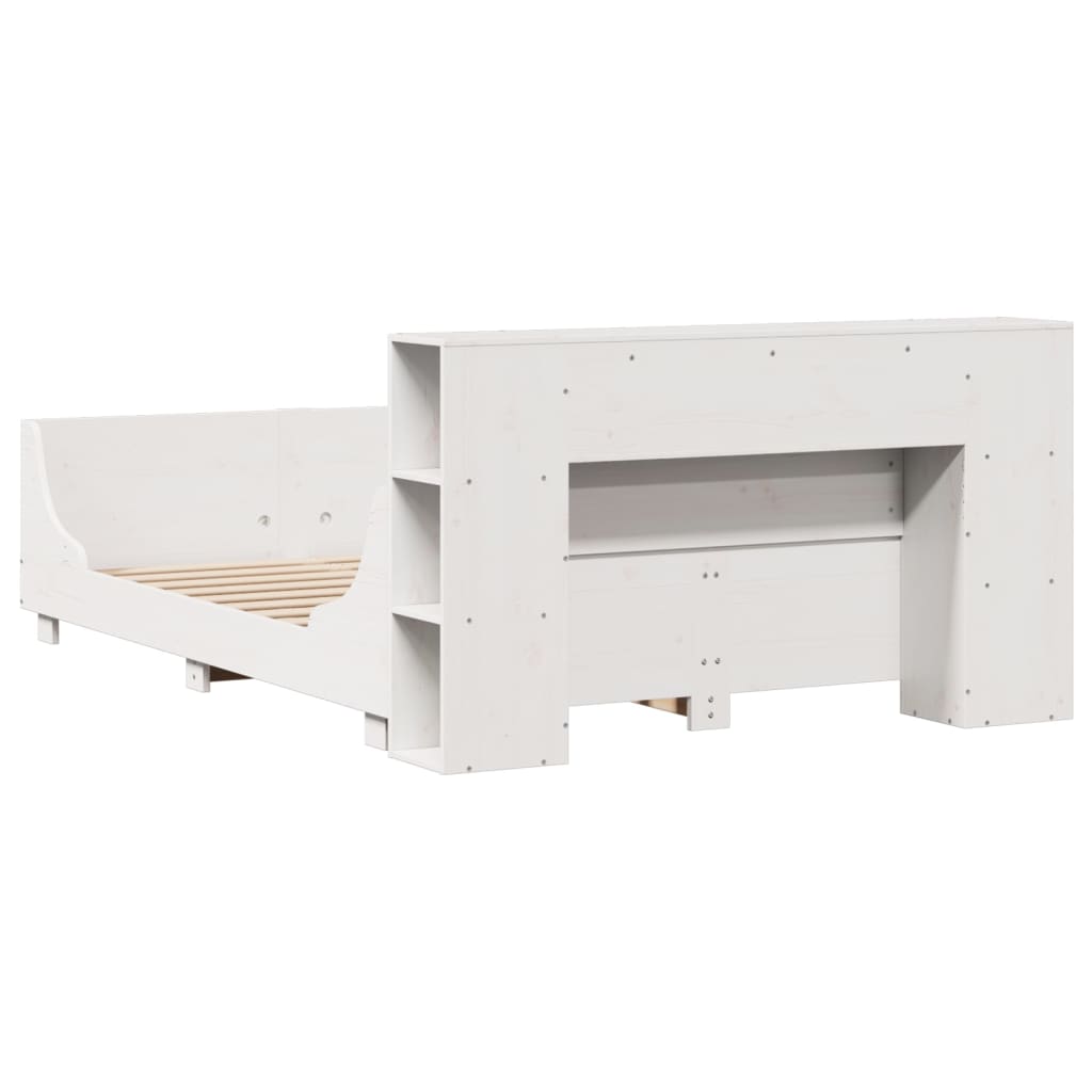 Bed Frame without Mattress White 120x190 cm Small Double Solid Wood Pine