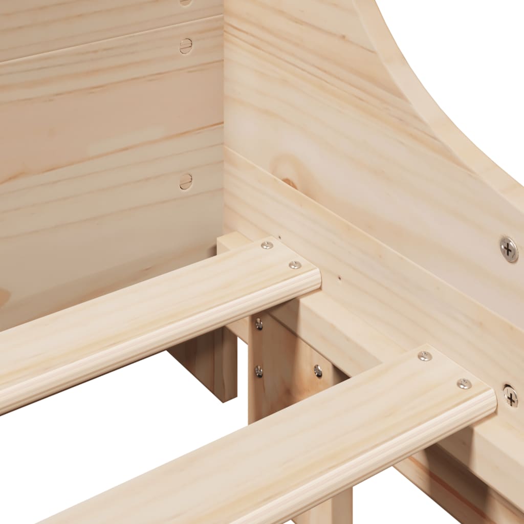 Bed Frame without Mattress 90x200 cm Solid Wood Pine