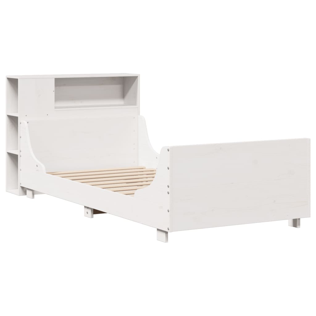 Bed Frame without Mattress White 90x200 cm Solid Wood Pine