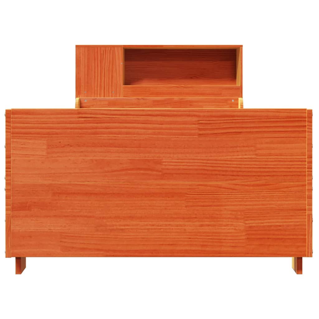Bed Frame without Mattress Wax Brown 75x190 cm Small Single Solid Wood Pine