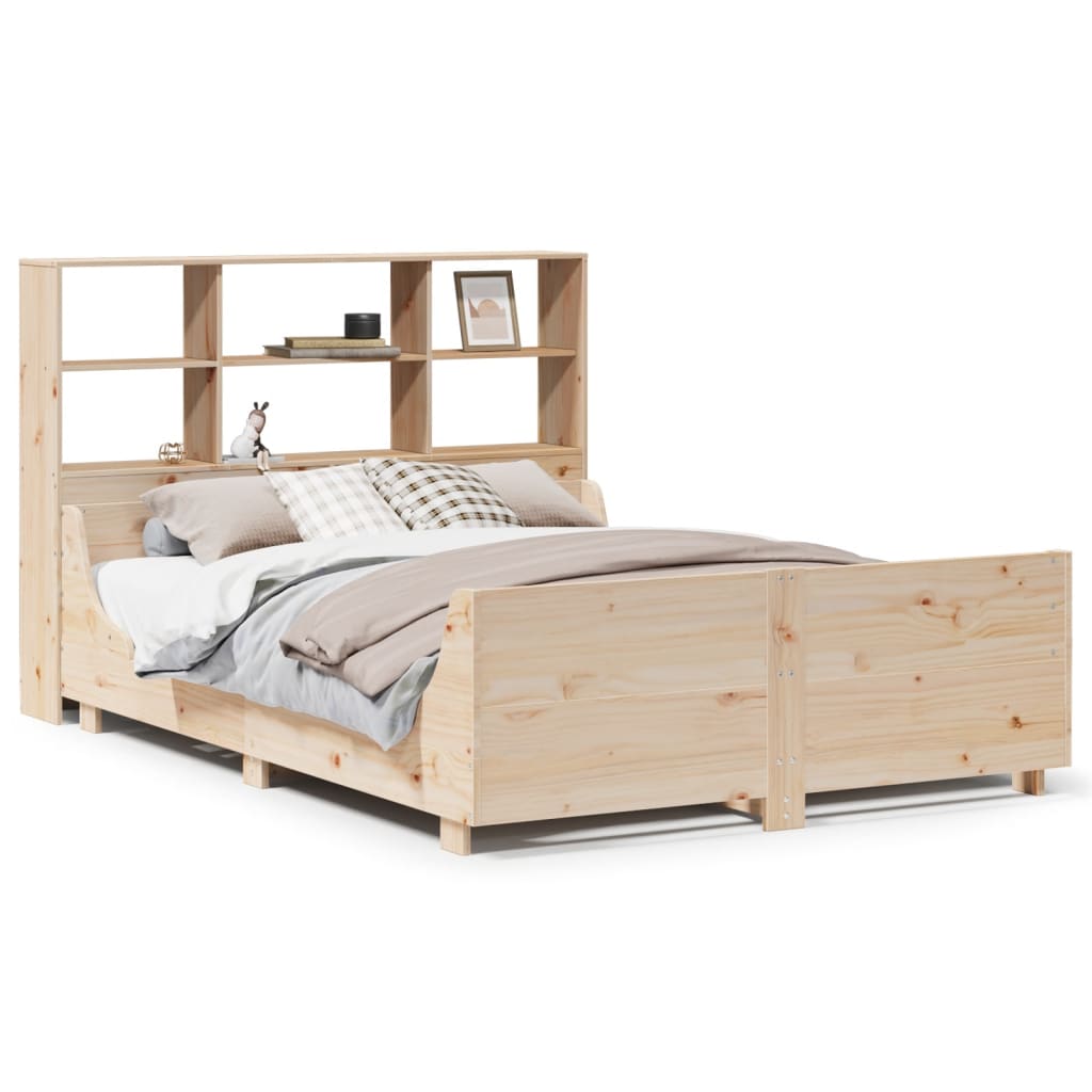Bookcase Bed without Mattress 160x200 cm Solid Wood