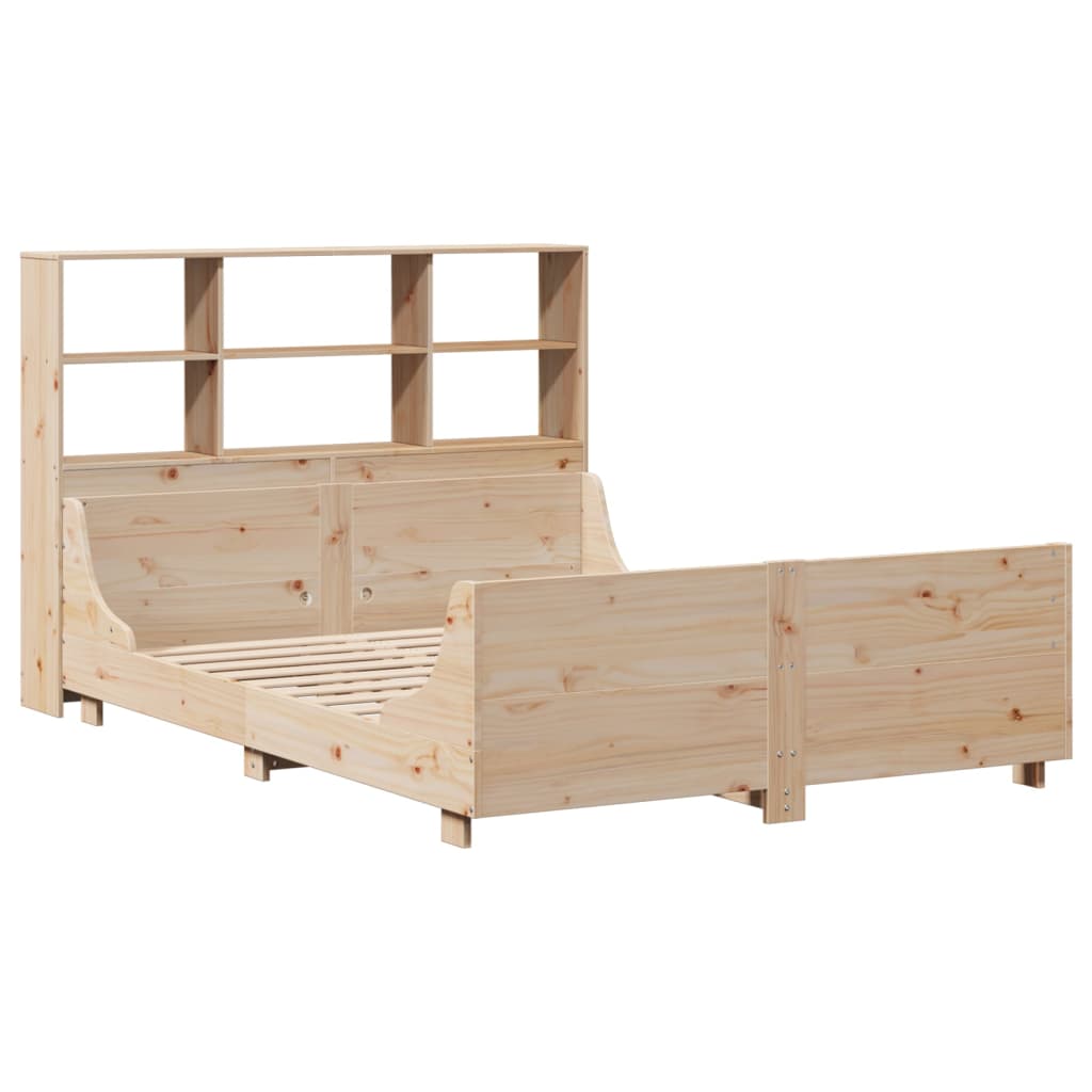 Bookcase Bed without Mattress 160x200 cm Solid Wood