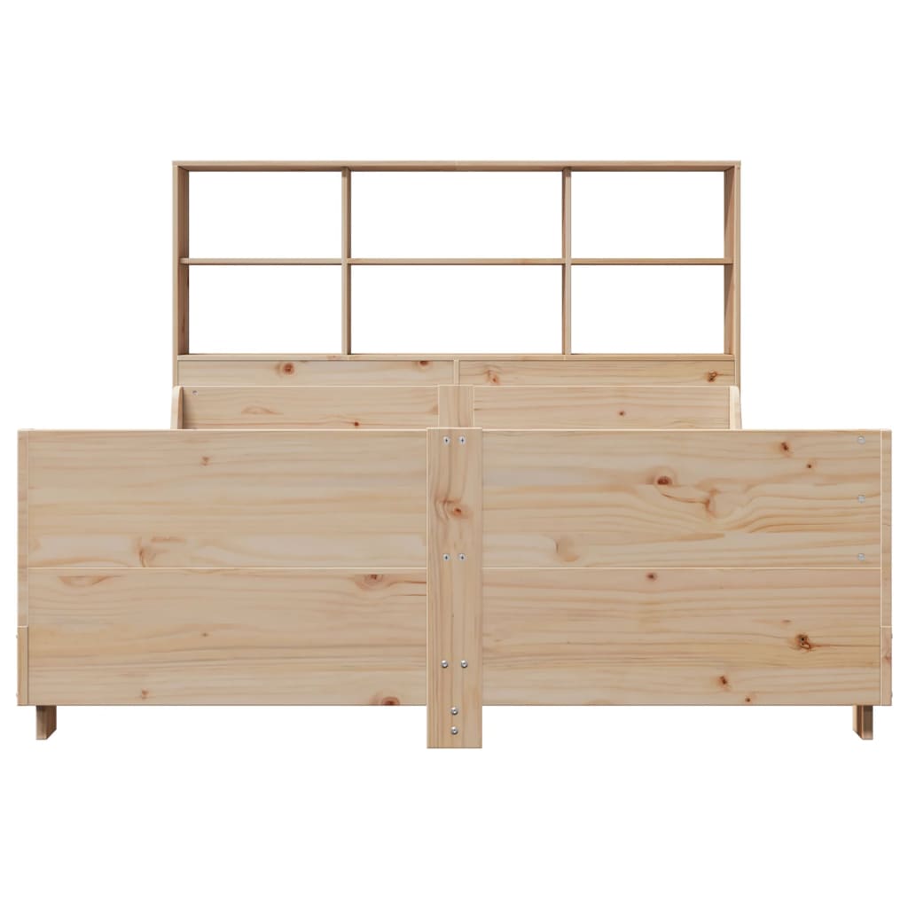 Bookcase Bed without Mattress 160x200 cm Solid Wood