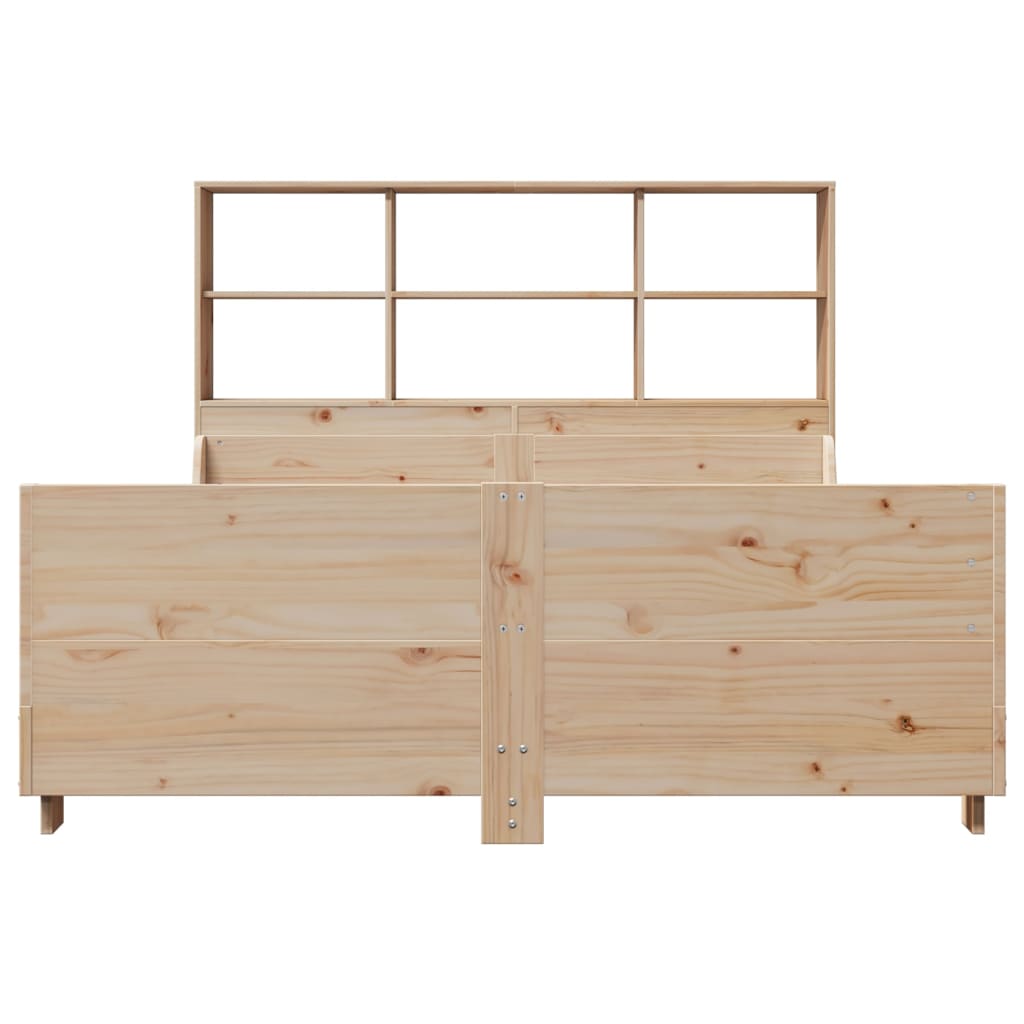 Bookcase Bed without Mattress 150x200 cm King Size Solid Wood