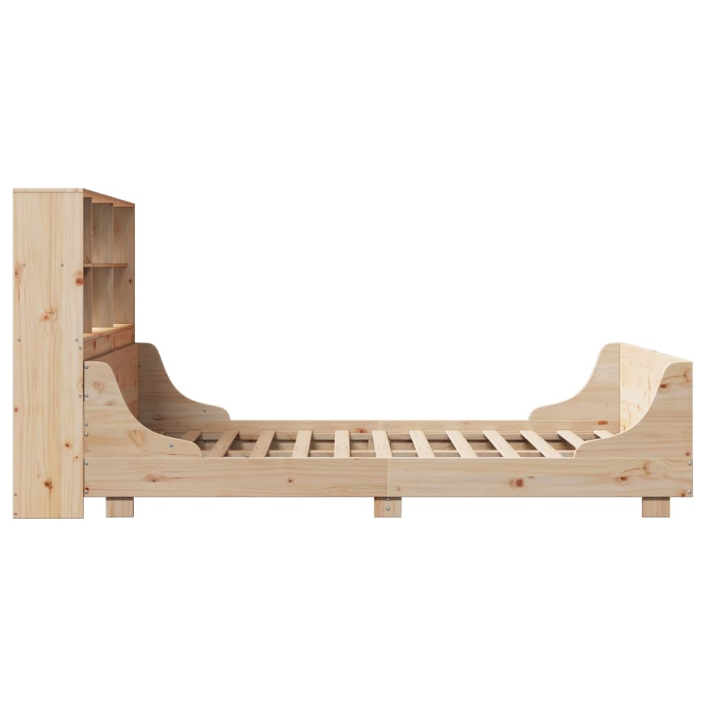 Bookcase Bed without Mattress 150x200 cm King Size Solid Wood