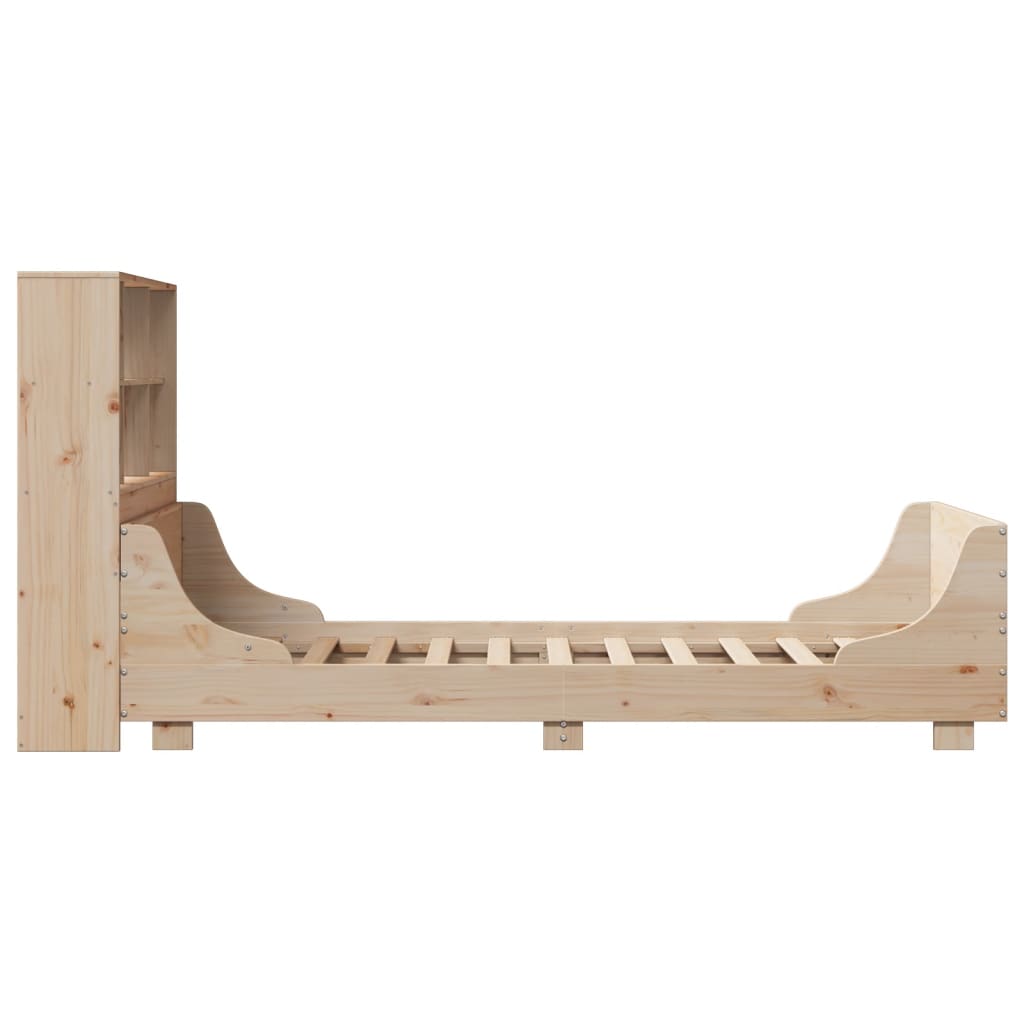 Bookcase Bed without Mattress 90x200 cm Solid Wood