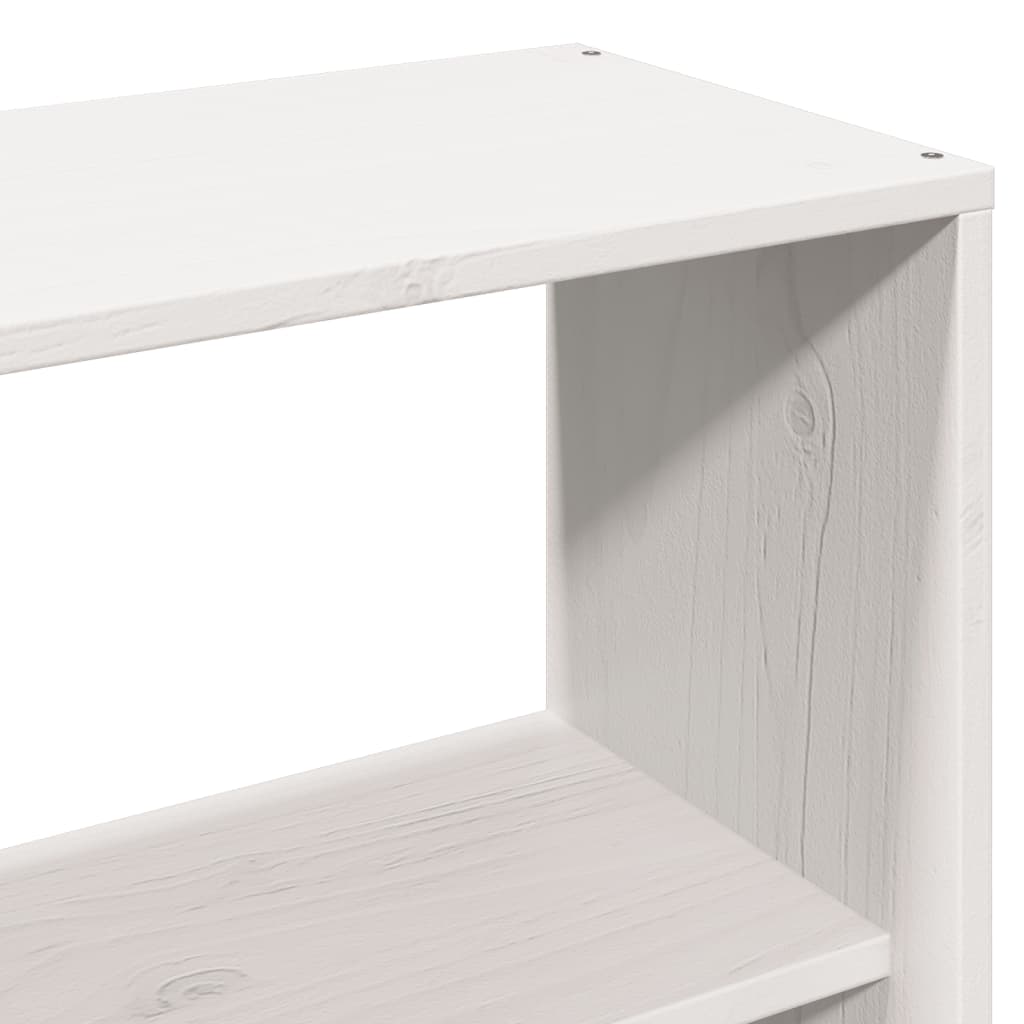 Bookcase Bed without Mattress White 120x190 cm Small Double Solid Wood