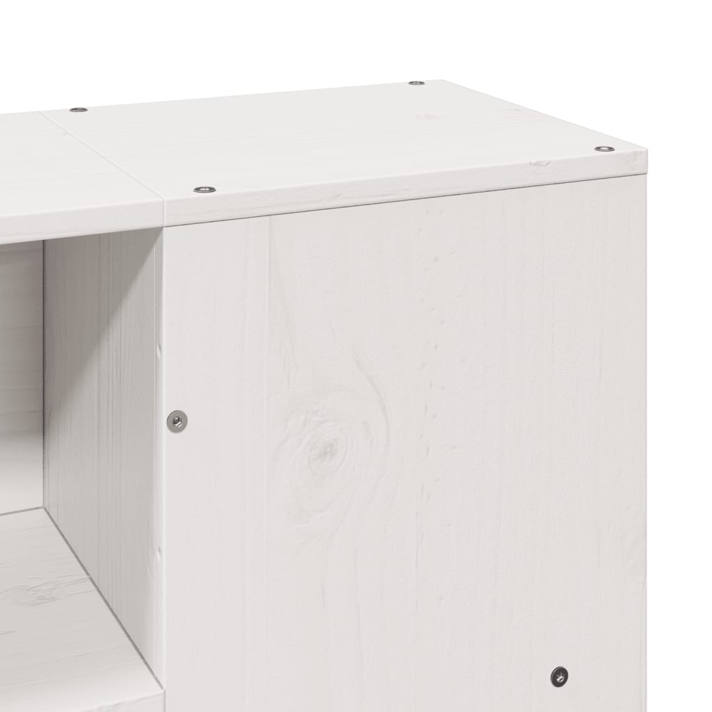 Bookcase Bed without Mattress White 120x190 cm Small Double Solid Wood