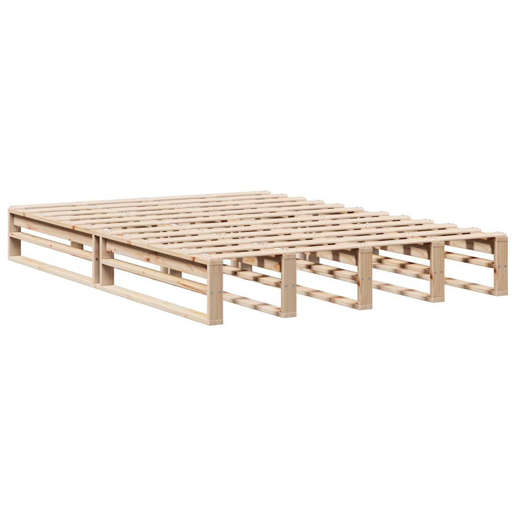 Bookcase Bed without Mattress 140x200 cm Solid Wood