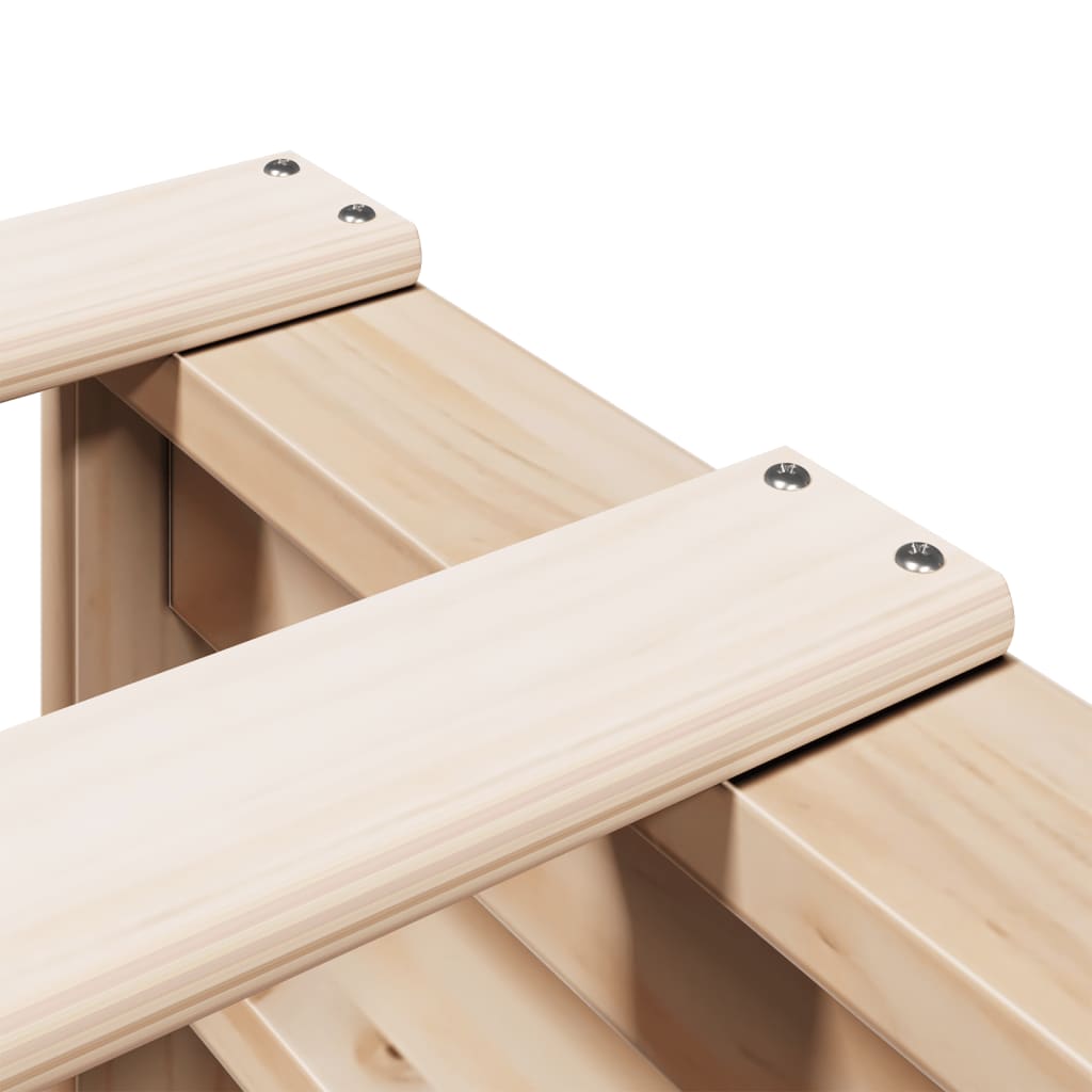Bookcase Bed without Mattress 135x190 cm Double Solid Wood Pine