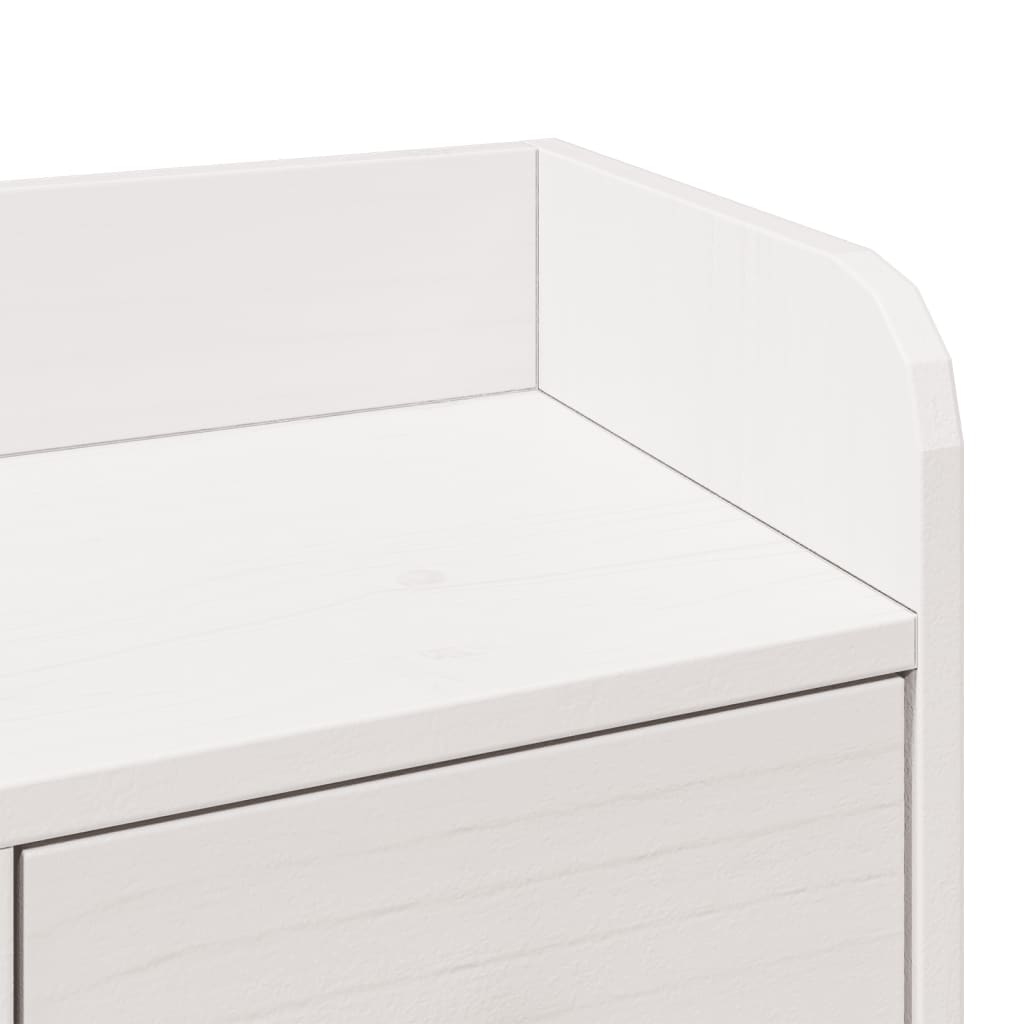 Bookcase Bed without Mattress White 135x190 cm Double Solid Wood Pine