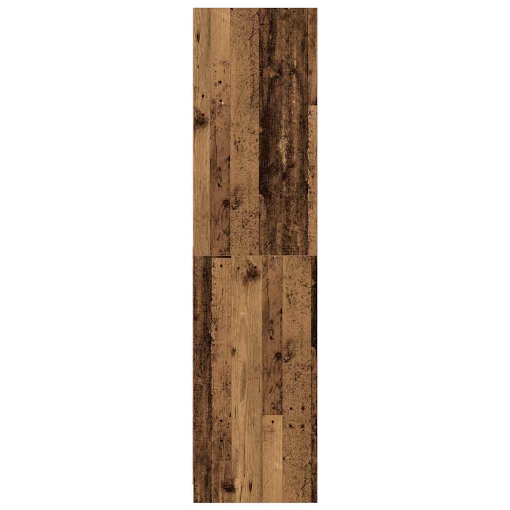 Modern Wooden 50cm Open Tall Bedroom Wardrobe With 2 Drawers Hanging Rail