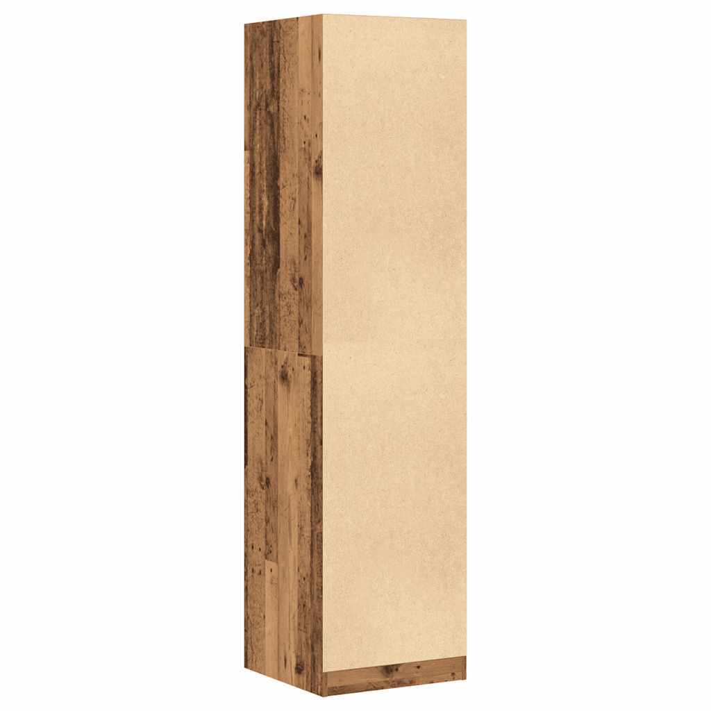 Modern Wooden 50cm Open Tall Bedroom Wardrobe With 2 Drawers Hanging Rail