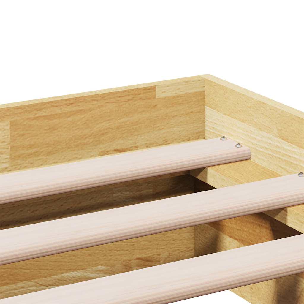 Bed Frame Without Mattress 100x200 cm Solid Oak Wood