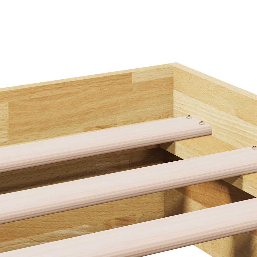 Bed Frame Without Mattress 90x190 cm Solid Oak Wood