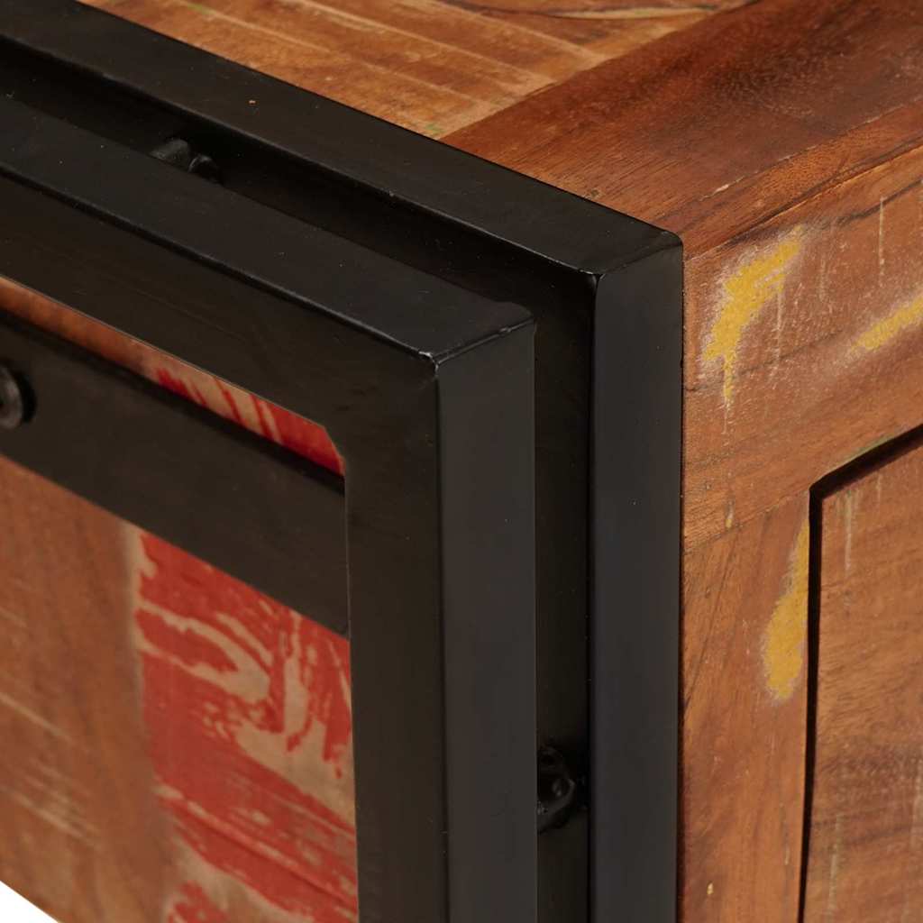 Console Tables with Drawer with Shelf Other 2 pcs Multicolour Solid Reclaim wood