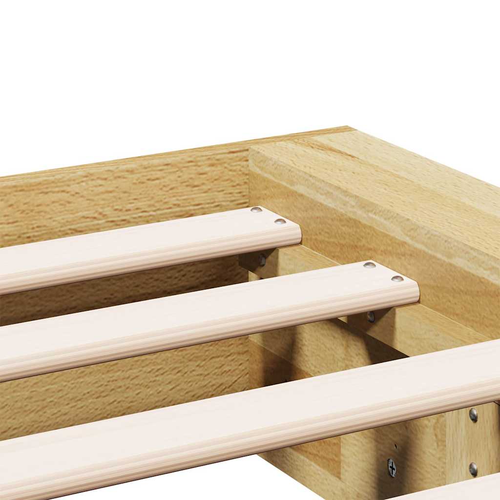 Bed Frame without Mattress 90x200 cm Solid Wood Oak