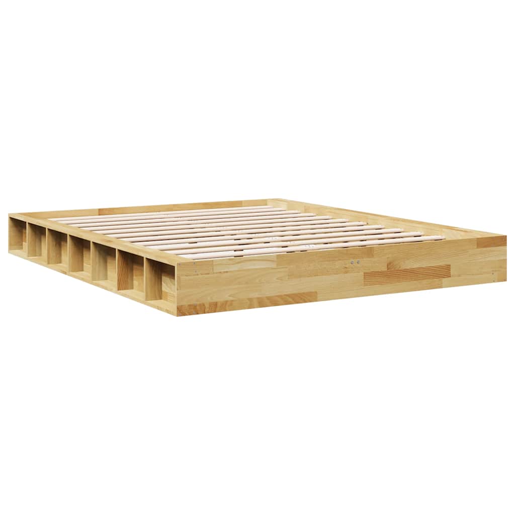 Bed Frame without Mattress 140x200 cm Solid Wood Oak