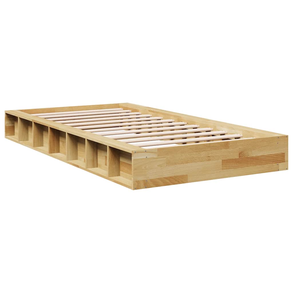 Bed Frame without Mattress 90x190 cm Solid Wood Oak