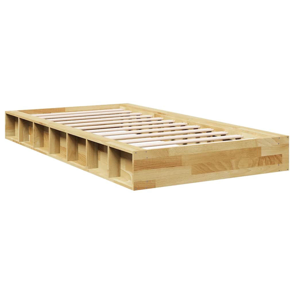 Bed Frame without Mattress 90x190 cm Solid Wood Oak