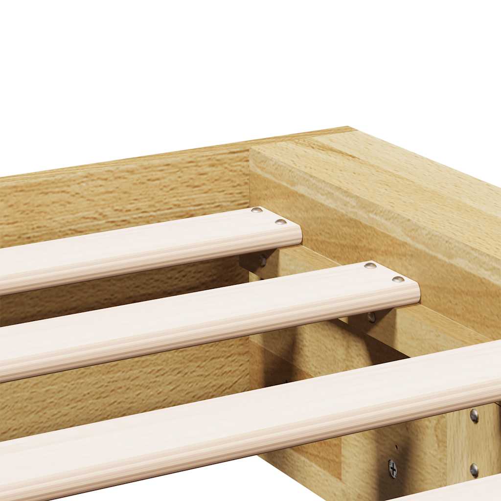 Bed Frame without Mattress 135x190 cm Solid Wood Oak