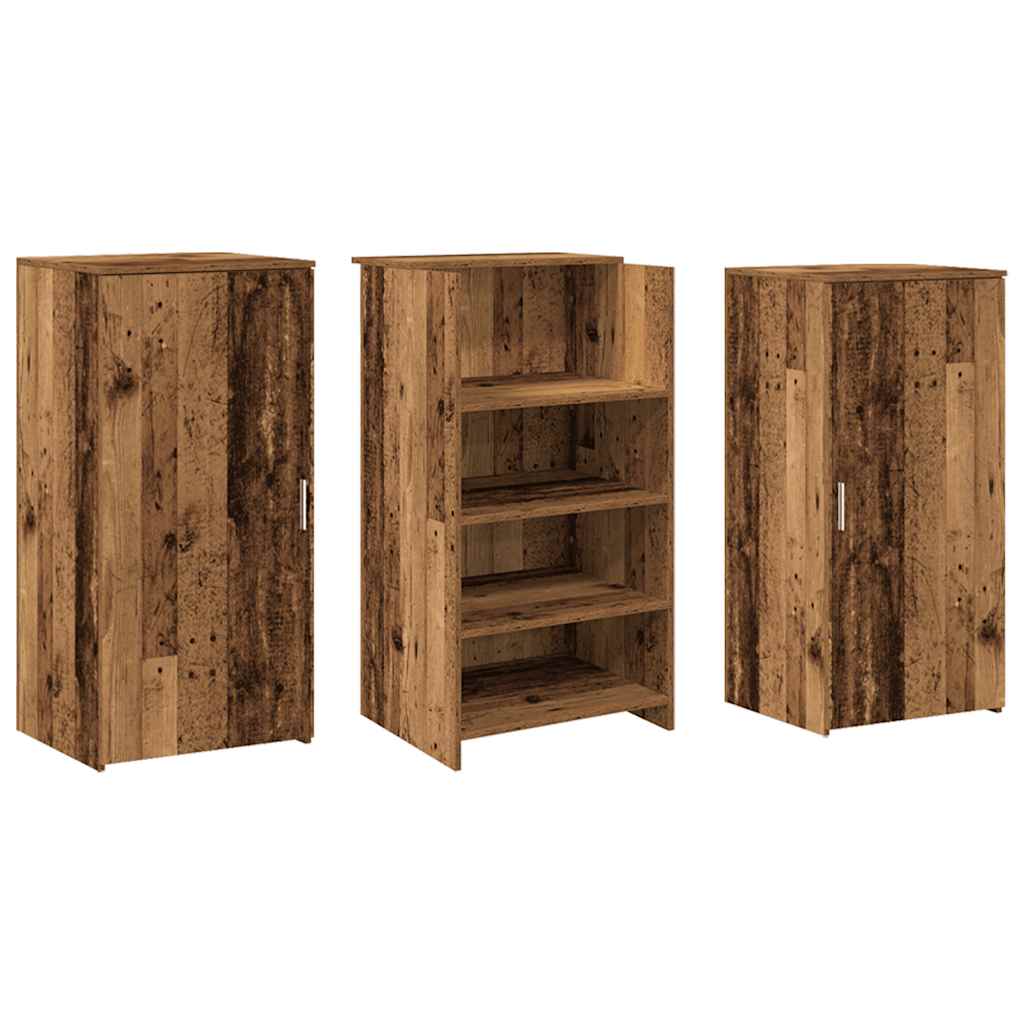 Reception Desk Old Wood 155x50x103.5 cm Engineered Wood