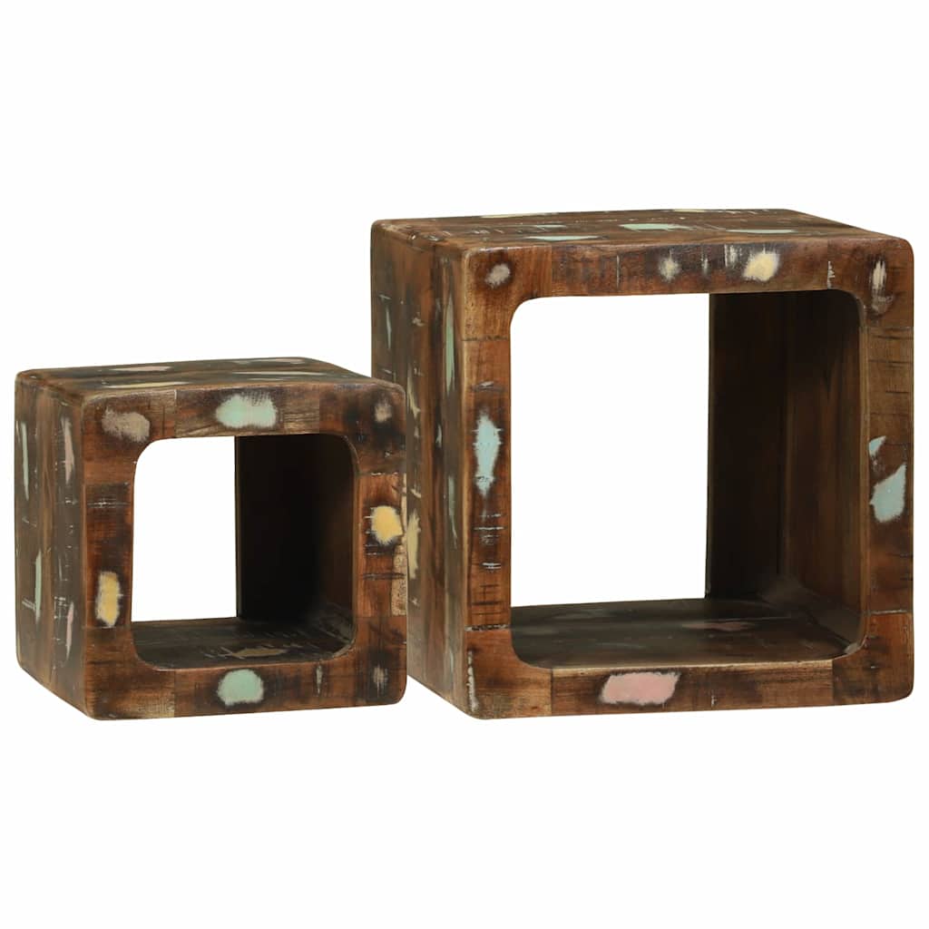 TV Unit 2 pcs Multicolour 36 x 30 x 36 cm Solid reclaimed wood