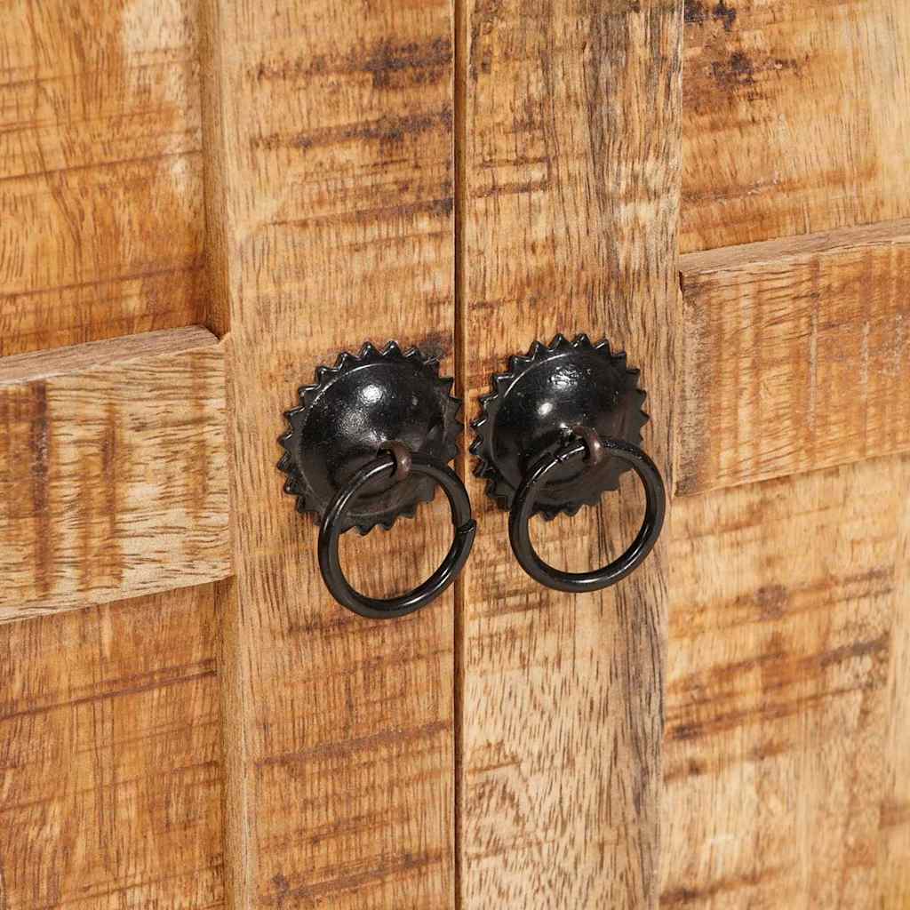 Bathroom Cabinet Brown Solid Mango wood and Engineered wood