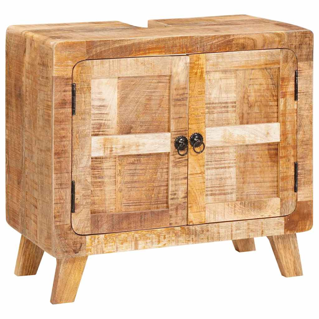 Bathroom Cabinet Brown Solid Mango wood and Engineered wood