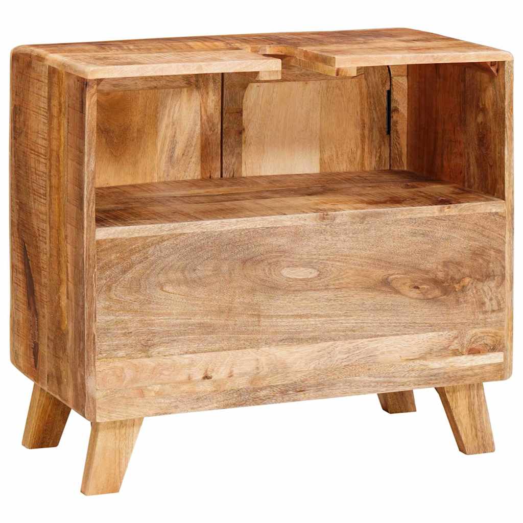 Bathroom Cabinet Brown Solid Mango wood and Engineered wood