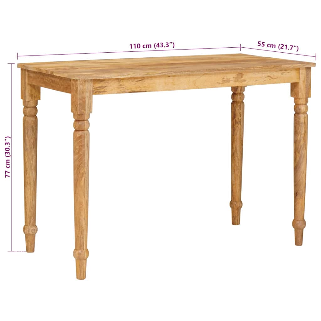Coffee Table Brown 100 x 55 x 77 cm Solid mango wood