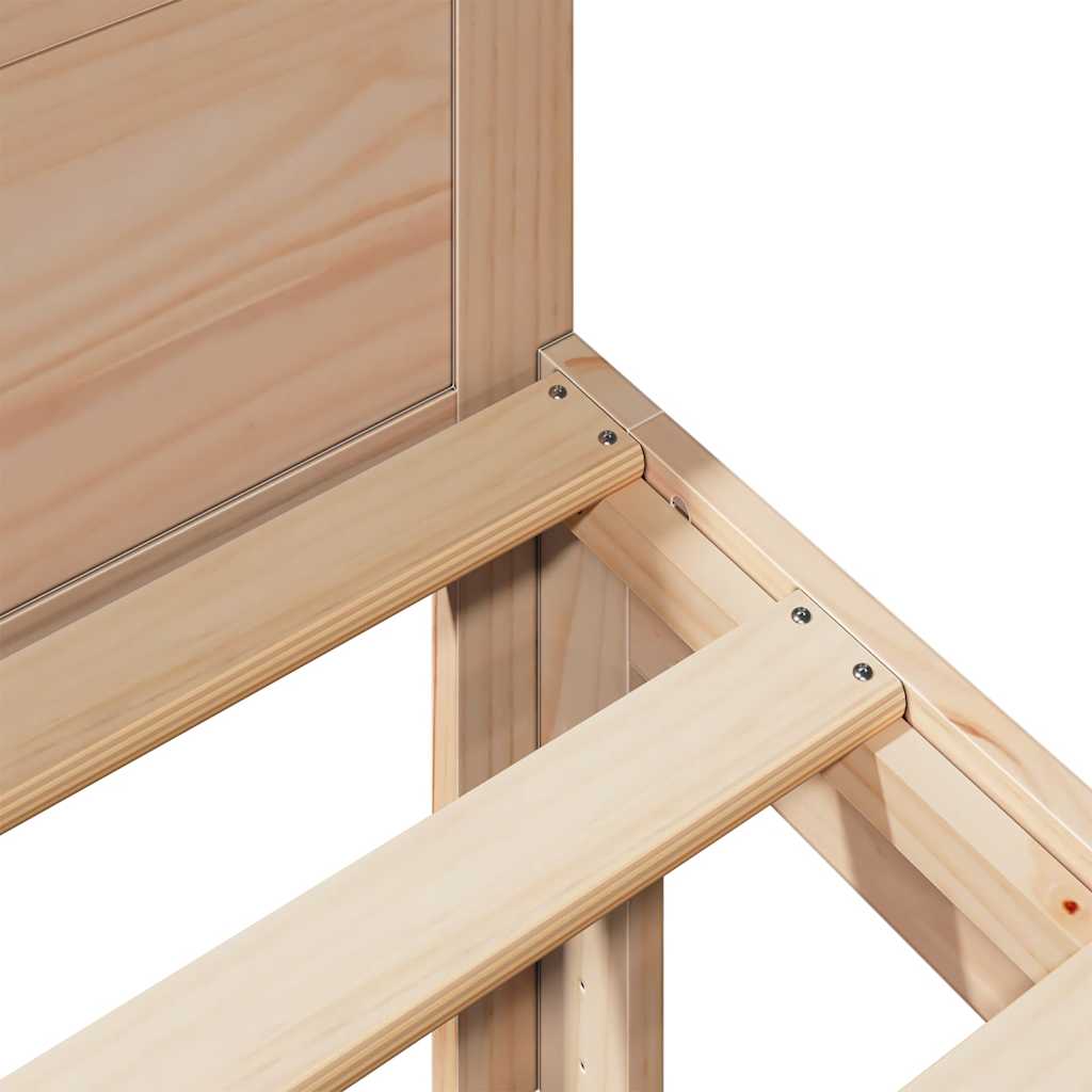 Bed Frame without Mattress 160x200 cm Solid Wood Pine