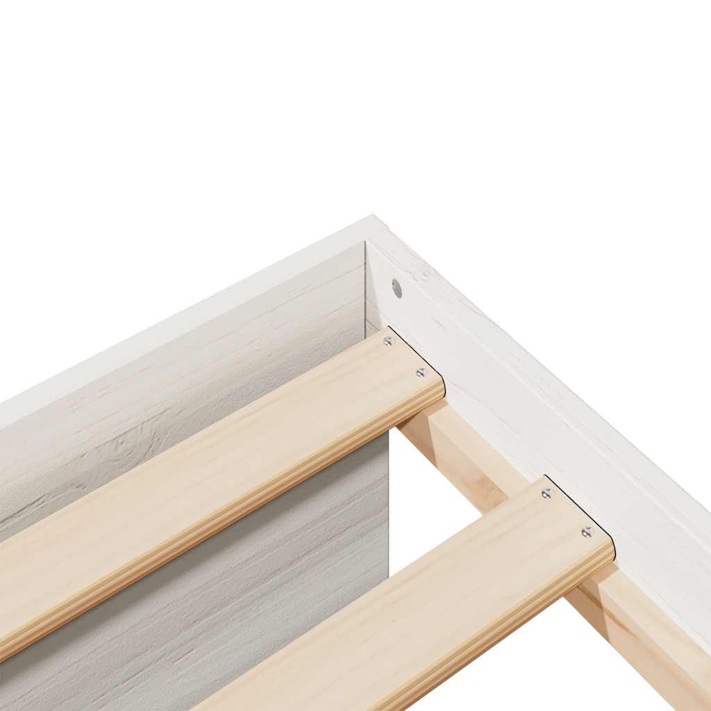 Day Bed without Mattress White 90x200 cm Solid Wood Pine