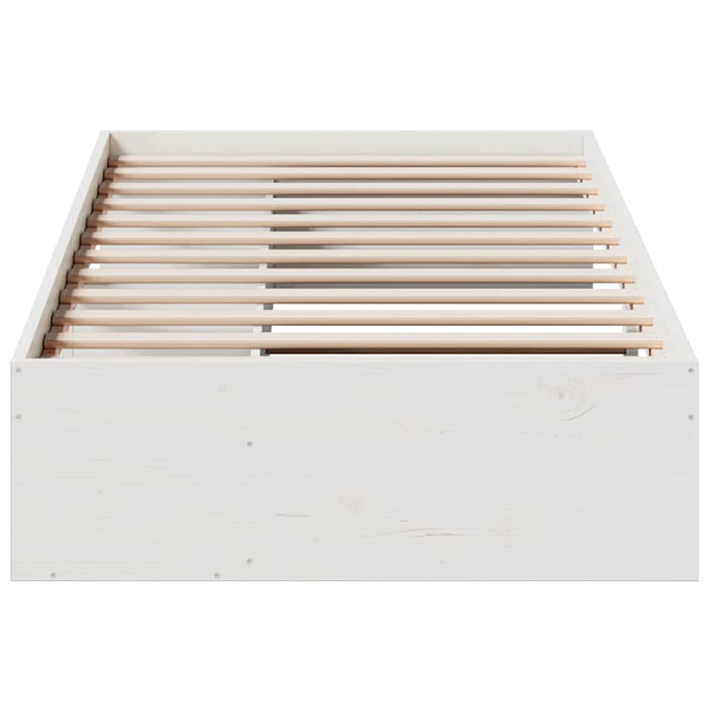 Day Bed without Mattress White 90x190 cm Solid Wood Pine