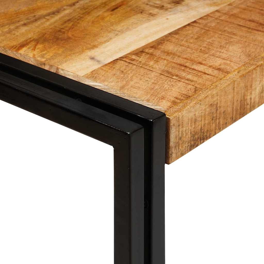 Nesting Table 3 pcs Solid rough mango wood and a metal