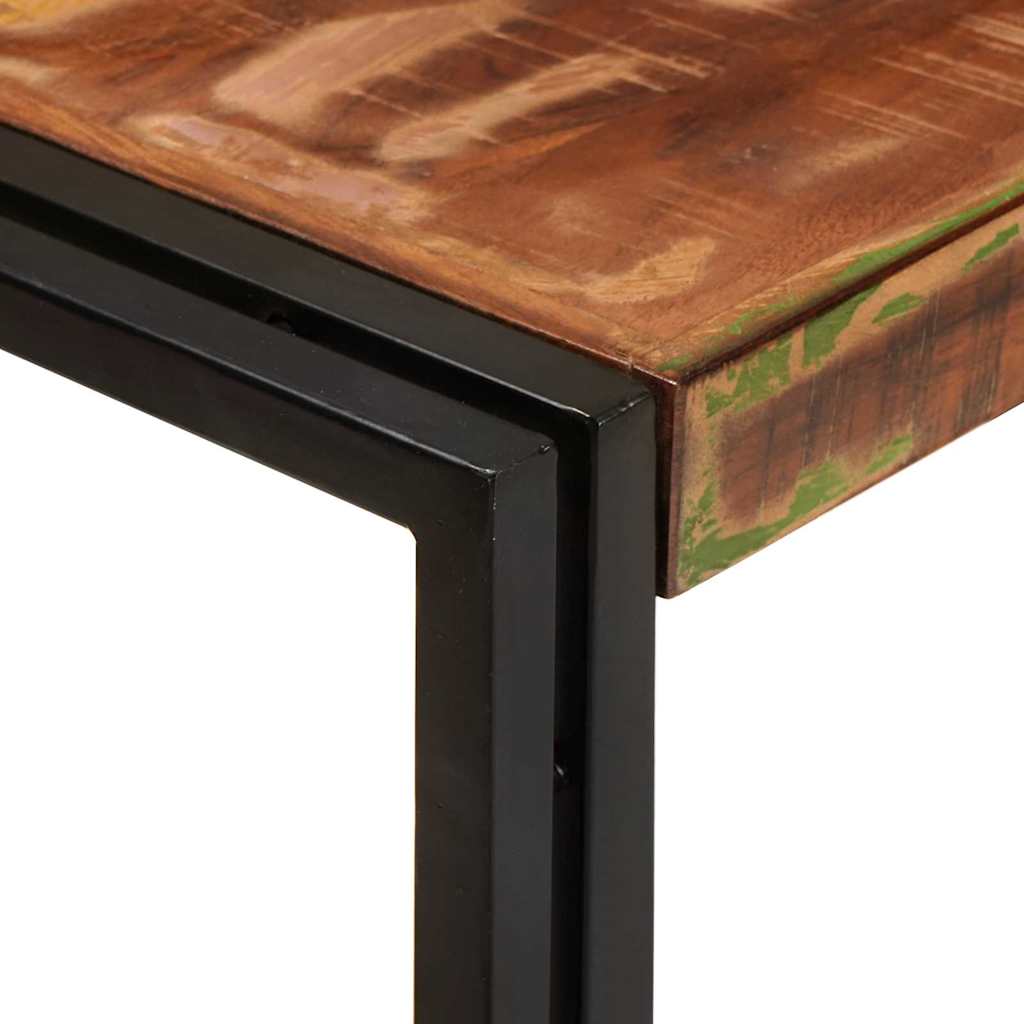 Nesting Table 3 pcs Brown and black Solid reclaimed wood