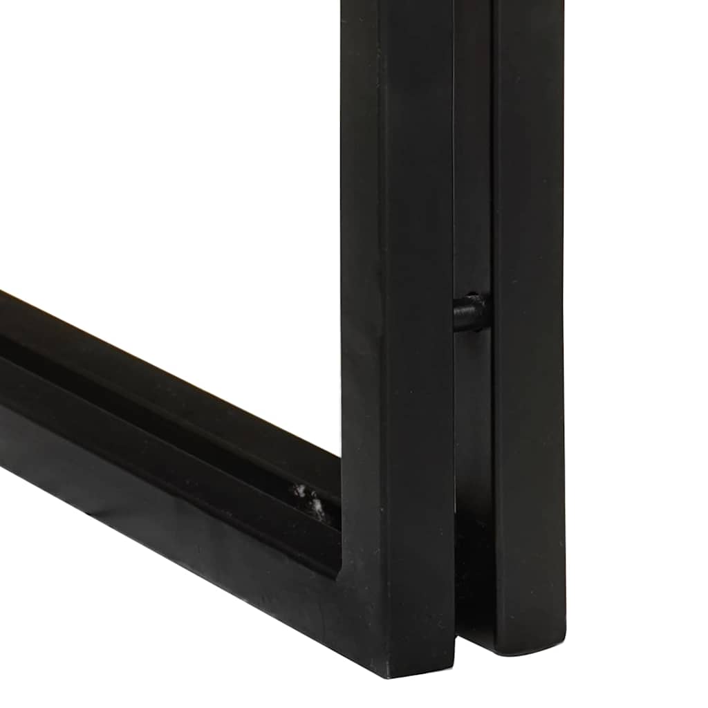 Nesting Table 3 pcs Brown and black Solid reclaimed wood