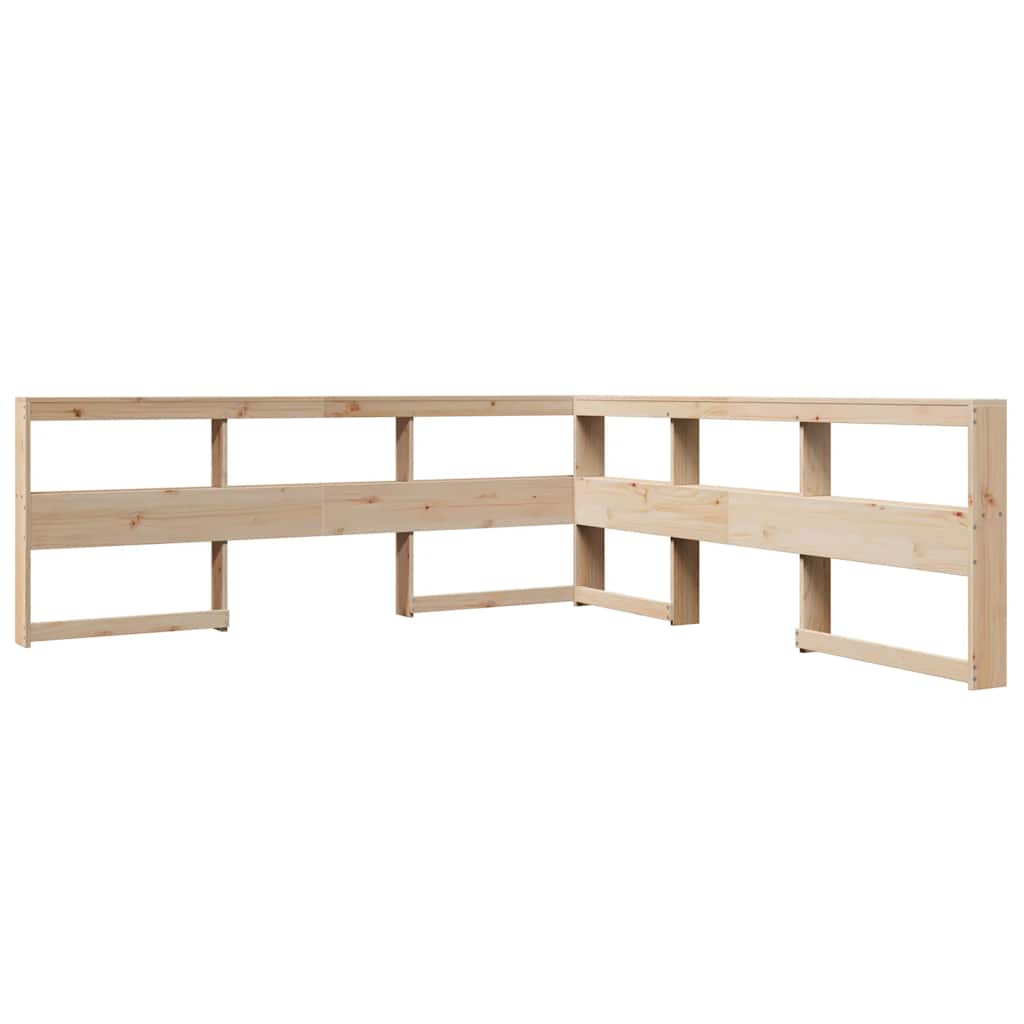 Bookcase Bed without Mattress 200x200 cm Solid Wood Pine
