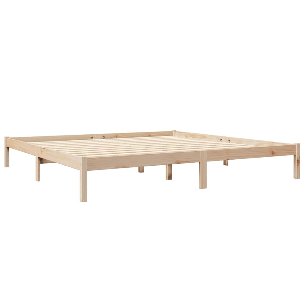 Bookcase Bed without Mattress 200x200 cm Solid Wood Pine